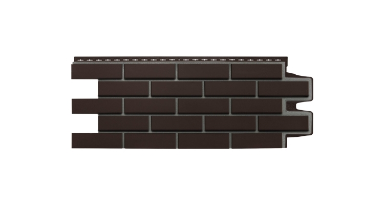Фасадная панель GL Клинкерный кирпич Design шоколадный со швом RAL 7006