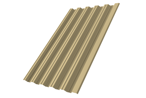 Профнастил НС35 R 0.45 PE RAL 1014 слоновая кость