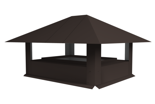 Дымник на трубу 520х390мм 0,45 РЕ с пленкой RR 32 темно-коричневый