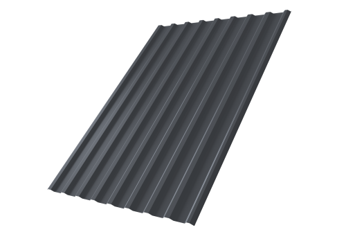 Профнастил С20R 0,5 Satin Мatt RAL 7024 мокрый асфальт