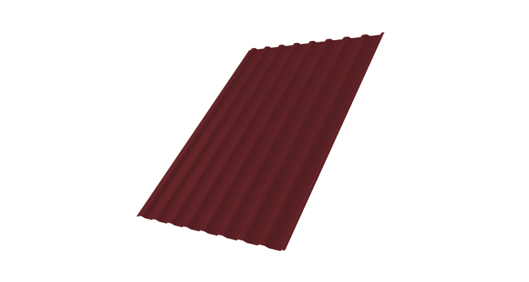 Профнастил С20В 0,7 PE с пленкой RAL 3005 красное вино