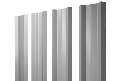 Штакетник М-образный А с прямым резом 0.5 Satin RAL 7004 сигнальный серый