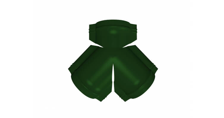 Тройник Y конька полукруглого PE RAL 6002 лиственно-зеленый