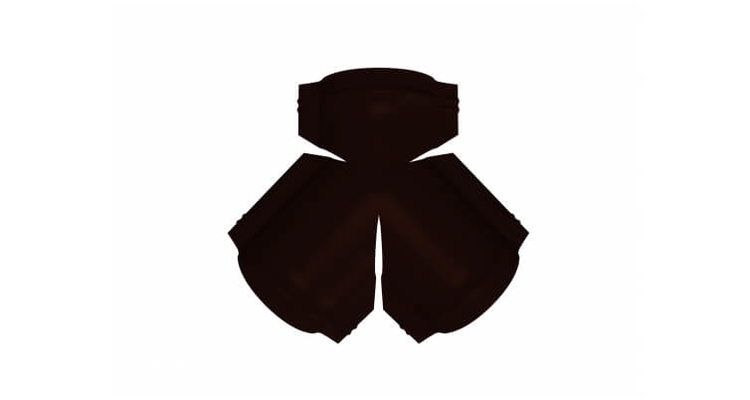 Тройник Y конька полукруглого GreenCoat Pural Matt RR 32 темно-коричневый