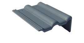 Боковая цементно-песчаная черепица Braas Франкфуртская правая, графит