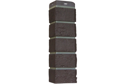 Угол GL Состаренный кирпич Design шоколадный со швом RAL 7006