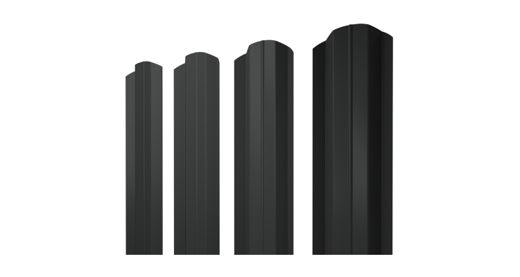 Штакетник М-образный В фигурный 0,5 Satin RAL 7016 антрацитово-серый
