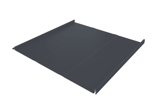 Фальц двойной стоячий Line Grand Line 0,5 PE с пленкой на замках RAL 7024 мокрый асфальт