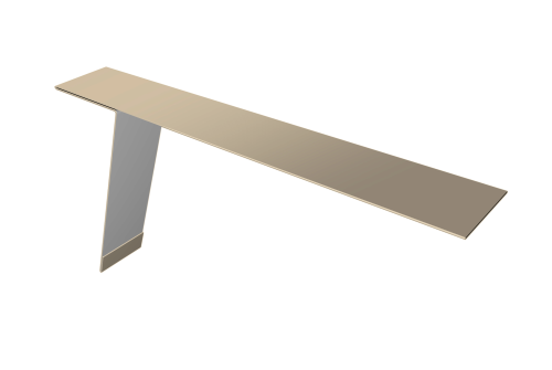 Планка карнизная фальц 130х80 0,5 Satin с пленкой RAL 1015 светлая слоновая кость (3м)