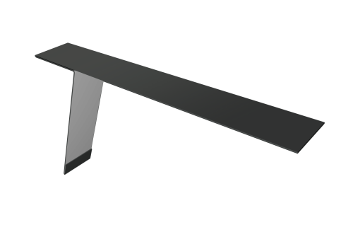 Планка карнизная фальц 130х80 0,5 Satin с пленкой RAL 7016 антрацитово-серый (3м)