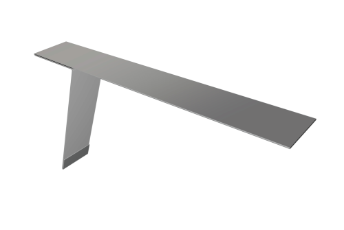 Планка карнизная фальц 130х80 0,5 Satin с пленкой RAL 9006 бело-алюминиевый (3м)
