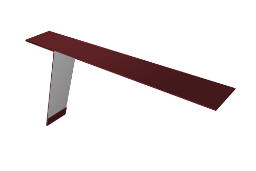 Планка карнизная фальц 130х80 0,5 Satin Matt RAL 3005 красное вино (2м)