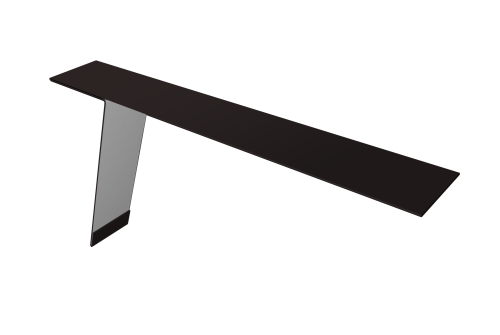 Планка карнизная фальц 130х80 0,5 Satin Matt RAL 9005 черный (2м)