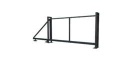 Ворота откатные Жалюзи Texas 1.8х4.0 RAL 7024 без заполнения (ламель 150 мм)