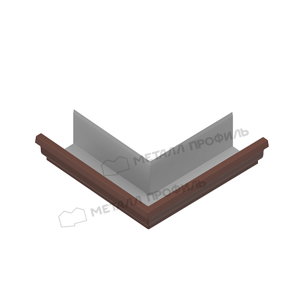 Угол желоба наружный Металл Профиль БЮДЖЕТ 120х86 RAL 8017