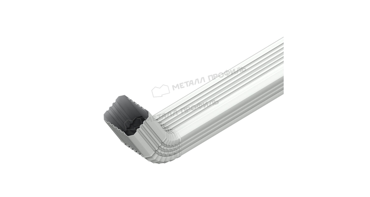 Труба водосточная с коленом Металл Профиль БЮДЖЕТ 76х102х3000 RAL 9003