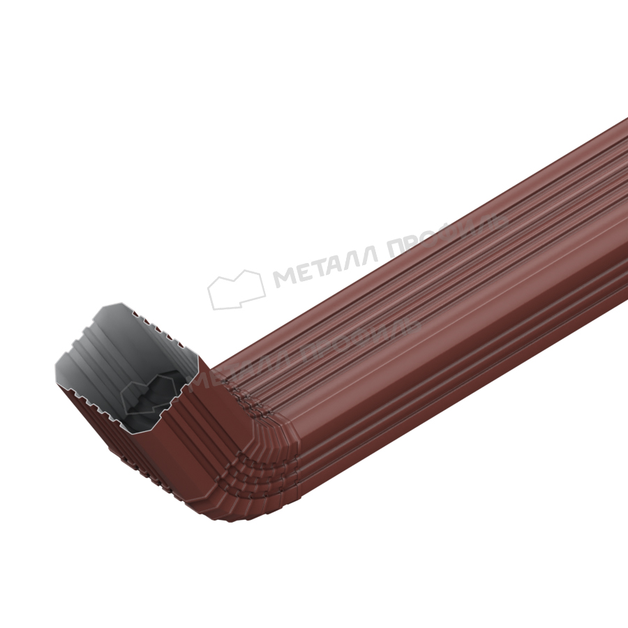 Труба водосточная с коленом Металл Профиль БЮДЖЕТ 76х102х3000 RR32