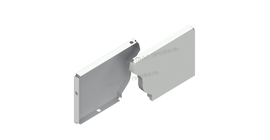 Заглушка желоба правая Металл Профиль БЮДЖЕТ 120х86 RAL 9003