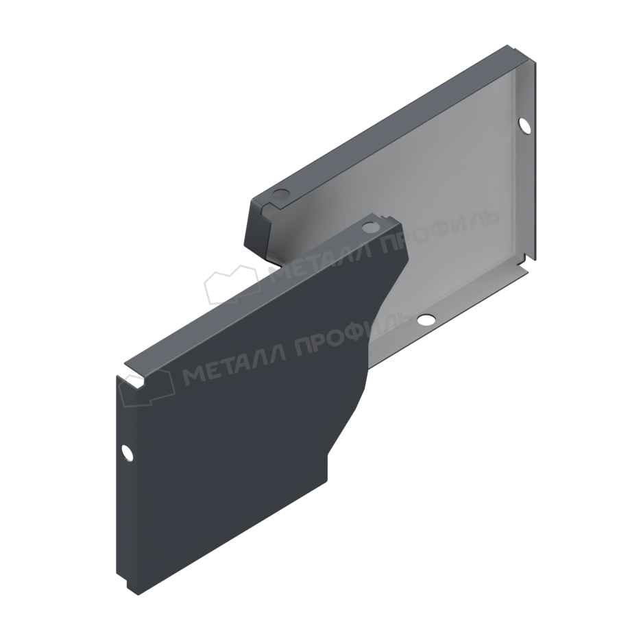 Заглушка желоба левая Металл Профиль БЮДЖЕТ 120х86 RAL 7024
