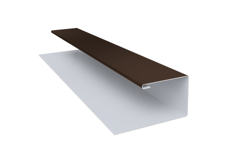 Планка П-образная Экобрус Grand Line 0,45 Drap TX RAL 8017 шоколад (3м)