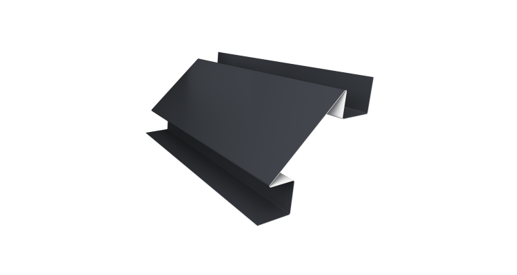 Планка угла внутреннего сложного Экобрус Grand Line 0,5 Satin Matt RAL 7024 мокрый асфальт (2м)