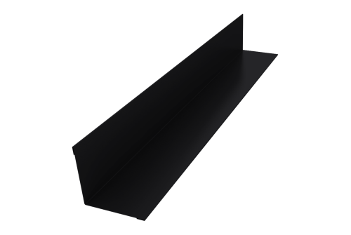 Угол внутренний 30х30 0,45 PE с пленкой RAL 9005 черный (2м)