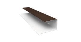 Планка П-образная завершающая сложная (КД) 0,5 Drap TX RAL 8017 шоколад (3м)