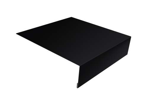 Планка лобовая/околооконная простая 190х50 0,45 Drap TX RAL 9005 черный (3м)