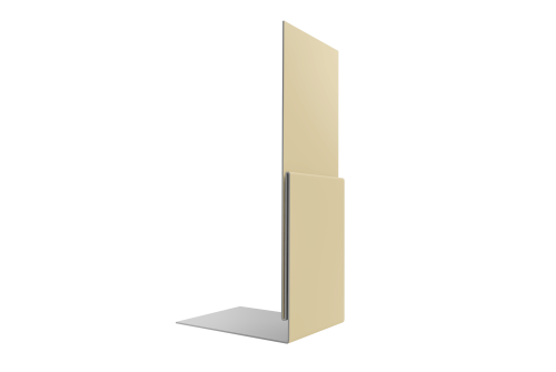 Планка приемная оконная 0,45 PE с пленкой RAL 1015 светлая слоновая кость (2м)