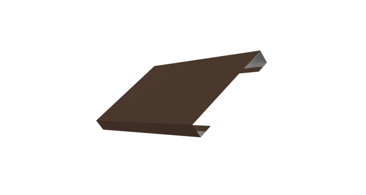 Ламель лицевая 150 забора жалюзи Texas стартовая/финишная для калиток и ворот 0,5 Atlas X с пленкой RAL 8017 шоколад