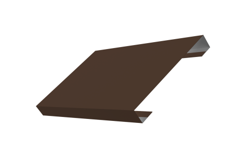 Ламель лицевая 150 забора жалюзи Texas стартовая/финишная для калиток и ворот 0,5 PurLite Matt с пленкой RAL 8017 шоколад