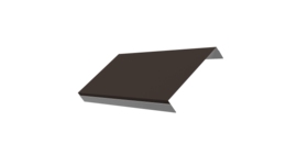 Ламель обратная 150 забора жалюзи Texas стартовая/финишная для калиток и ворот 0,5 Atlas X с пленкой RR 32 темно-коричневый