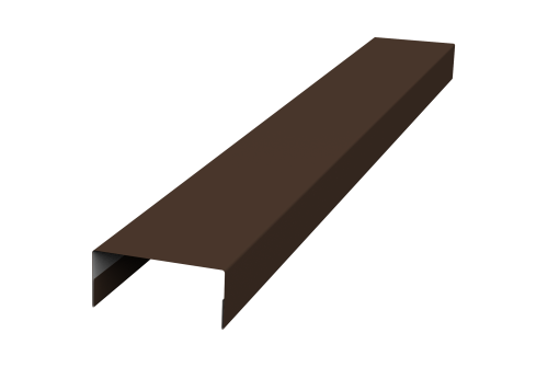 Крышка 30х15 жалюзи Texas 0,45 PE RAL 8017 шоколад (2,5м)