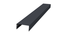 Крышка 30х20 жалюзи Texas 0,45 PE RAL 7024 мокрый асфальт (2,5м)