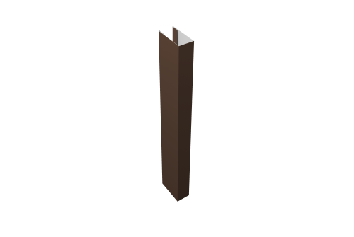 Стойка жалюзи Texas 0,5 Satin RAL 8017 шоколад для калиток и ворот (2м)