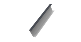 Декоративная накладка на столб универсальная 60х60 для забора жалюзи 0,45 Drap TX RAL 7024 мокрый асфальт (2м)