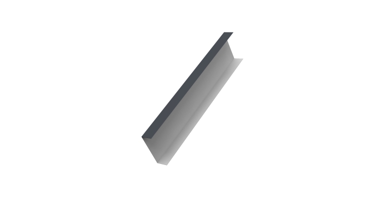 Декоративная накладка на столб универсальная 60х60 для забора жалюзи 0,45 Drap TX RAL 7024 мокрый асфальт (2м)