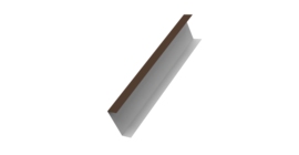 Декоративная накладка на столб универсальная 60х60 для забора жалюзи 0,5 Satin Matt RAL 8017 шоколад (2м)