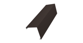 Декоративная накладка на столб универсальная угловая 62х55 для забора жалюзи 0,45 Drap TX RR 32 темно-коричневый (3м)