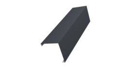 Декоративная накладка на столб универсальная угловая 80х80 для забора жалюзи 0,5 Rooftop Бархат RAL 7024 мокрый асфальт (3м)