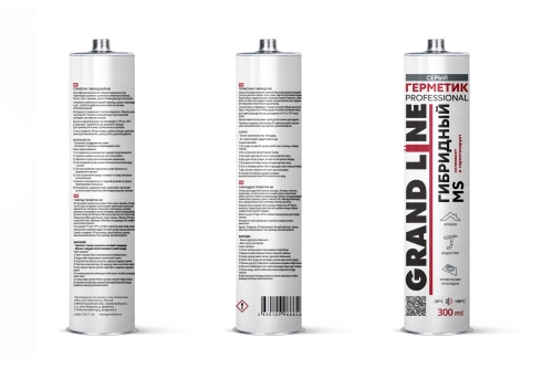 Герметик Grand Line Professional гибридный MS 300мл RAL 7024 мокрый асфальт