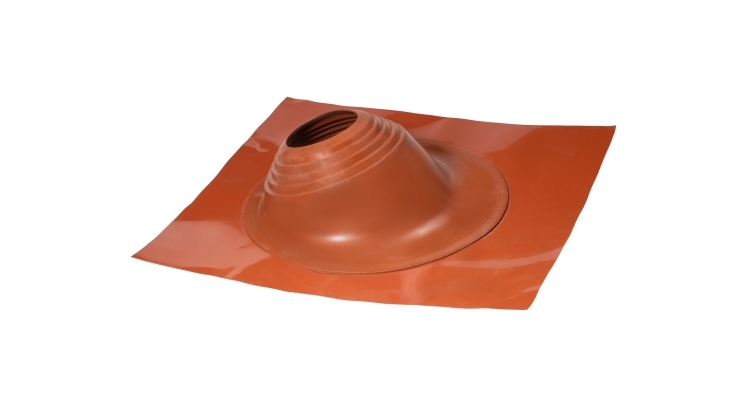 Проходной элемент MF угловой №2 (180-280мм) +240 силиконовый (металлический окрашенный фланец) терракот