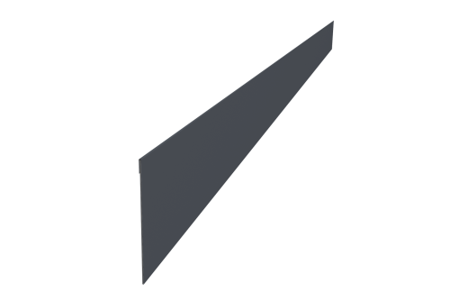 Ламель забора жалюзи Palermo стартовая/финишная для калиток и ворот 0,45 Drap-double TX RAL 7024 мокрый асфальт