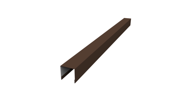 Планка вертикальная лицевая для забора жалюзи Palermo 0,5 PurPro RAL 8017 шоколад (1,8м)