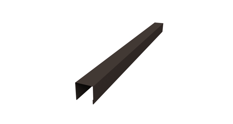 Планка вертикальная лицевая для забора жалюзи Palermo 0,5 Atlas X RR 32 темно-коричневый (2м)