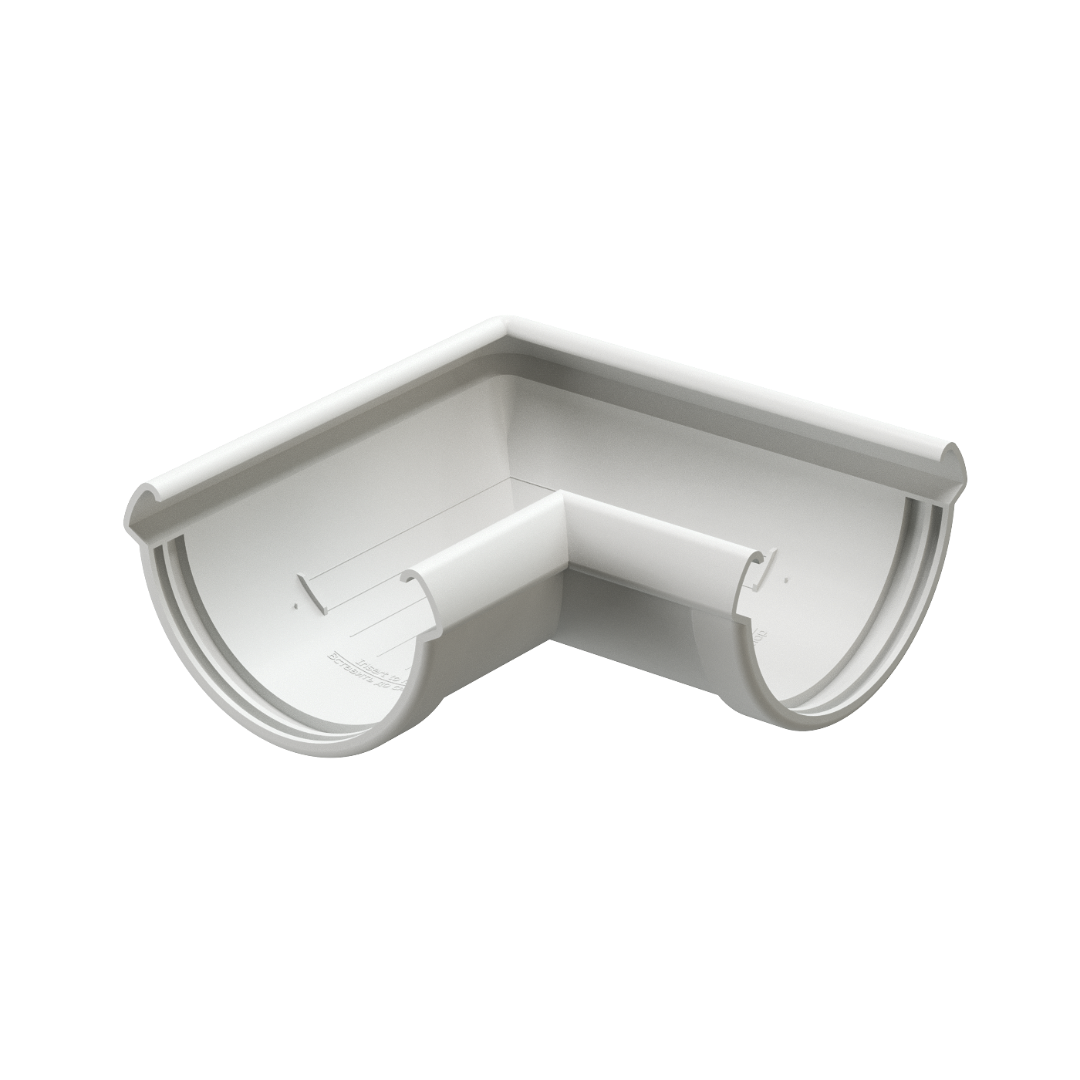 Угол желоба 90˚ LUX, пломбир